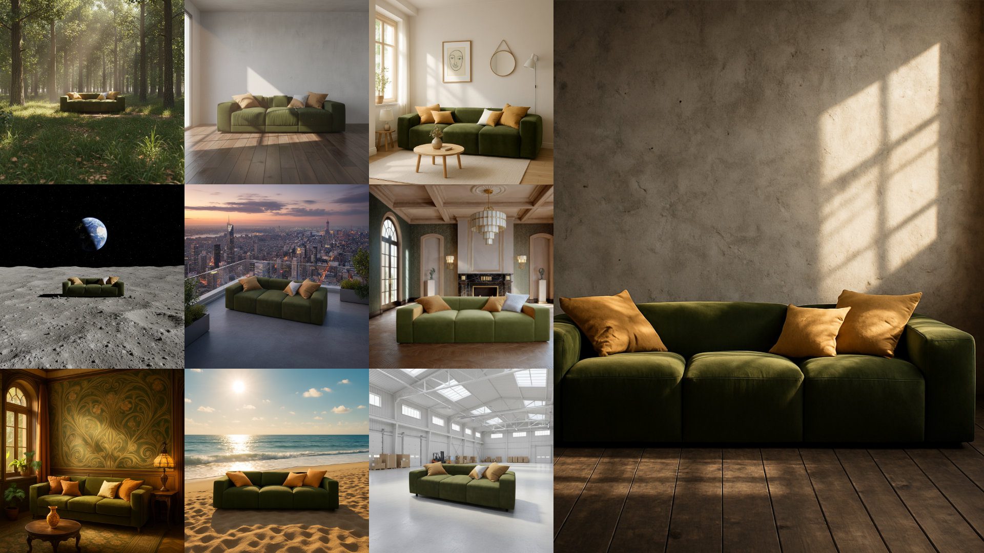 Sofa-KI Sofa-Variante - KI-Visualisierung